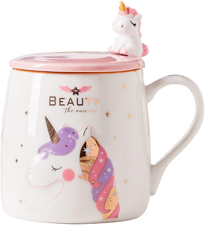 Magic Unicorn Ceramic Mug with Spoon – Gift for Girls