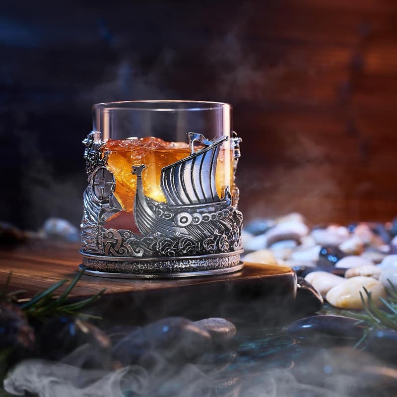 Viking Pewter Drinking Glass - 12oz Medieval Style Gift for All