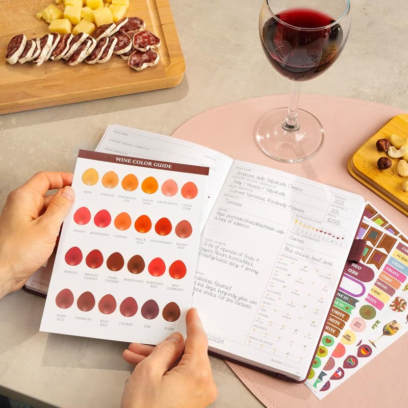 Wine Tasting Journal – Eco Leather Diary for Wine Lovers