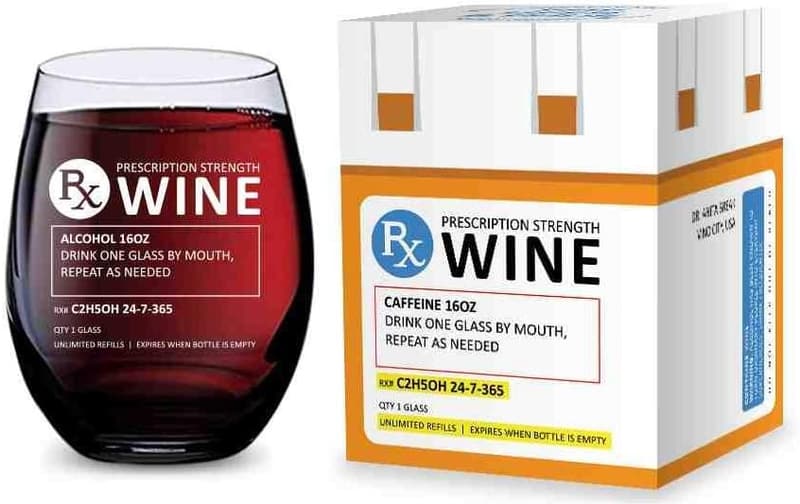 Pharmacist Gift: Unbreakable 16 oz Stemless Wine Glass