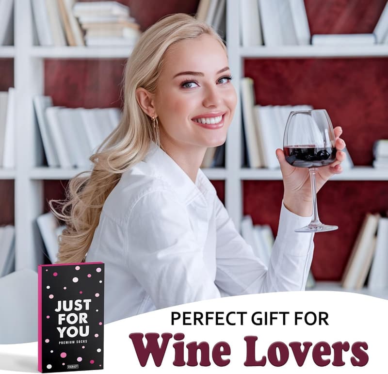 Funny Socks for Couples - Unique Wine Gift Idea