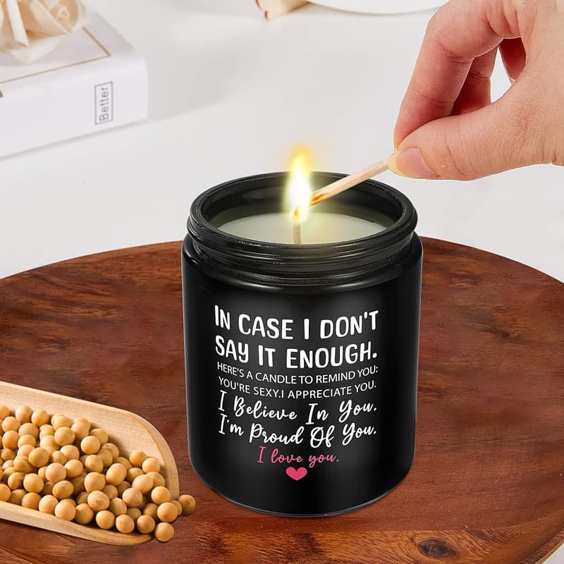 Romantic Birthday Candle Gift for Couples – 7 oz Lavender