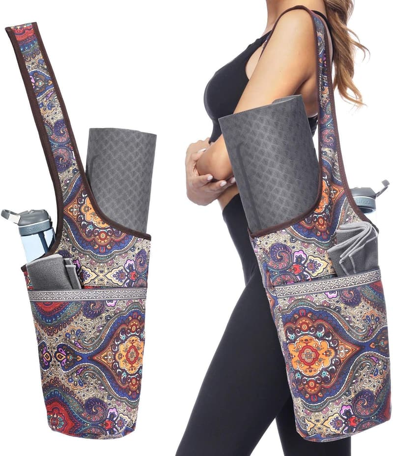 Ewedoos Yoga Mat Bag with Zipper Pocket and Large Storage