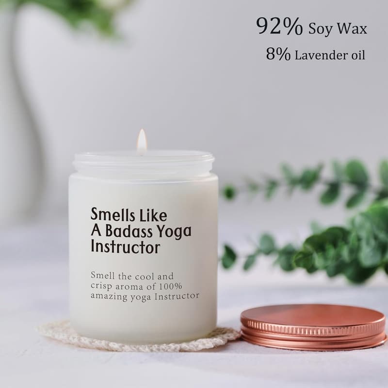 Yoga Teacher Gift - Lavender Scented Candle for Wellness Coaches