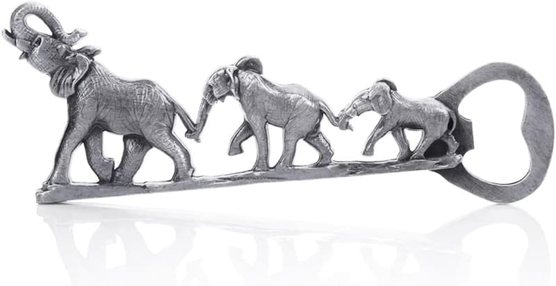 Unique Elephant Bottle Opener for Men and Women (Antique Nickel)