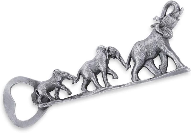 Unique Elephant Bottle Opener for Men and Women (Antique Nickel)