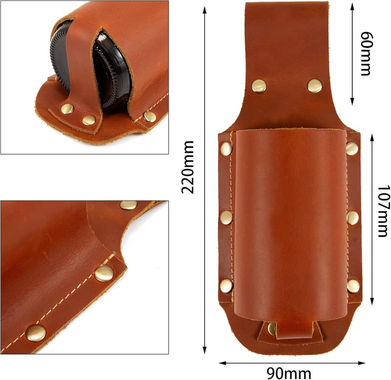 Beer Holster Leather Belt - Grilling Gift for Men
