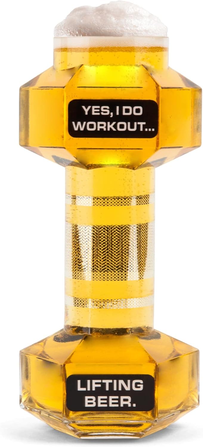 Novelty Dumbbell Beer Glass, 24 Oz