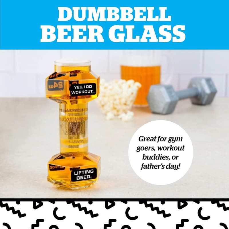 Novelty Dumbbell Beer Glass, 24 Oz