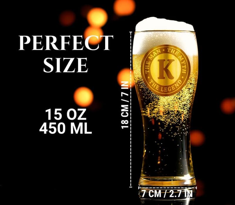 Funny Personalized Beer Glass for Men - Unique Gifts
