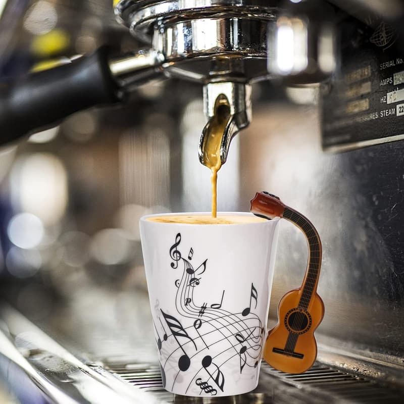 Guitar Mug - 12.9 oz Ceramic Cup for Music Lovers