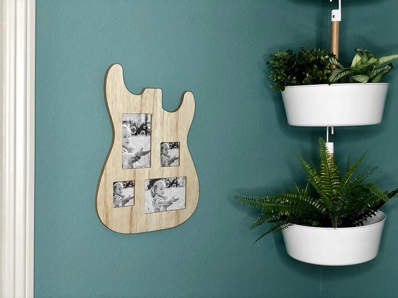 Guitar-Shaped Picture Frame for 4x6 & 3x4 Photos