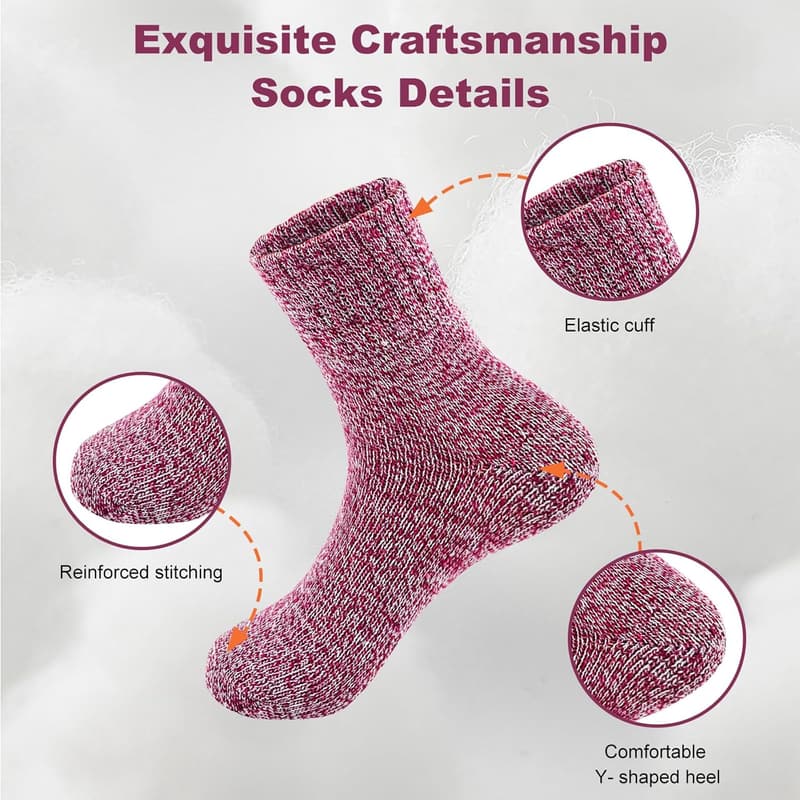 Winter Fuzzy Socks Gift Box for Women – 5 Pairs