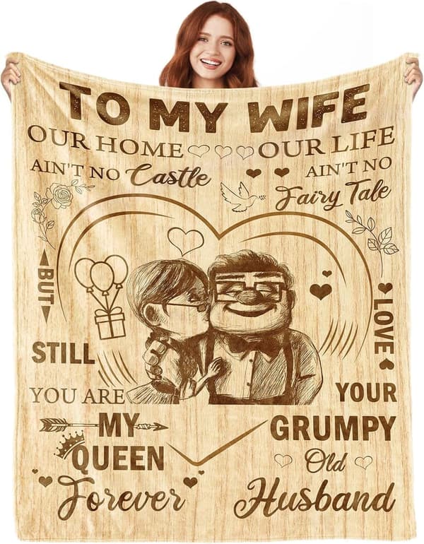Romantic Blanket for Wife - Mother's Day & Anniversary Gift