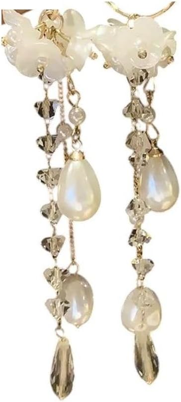 Elegant Hollow Out Zircon Flower Earrings for Women