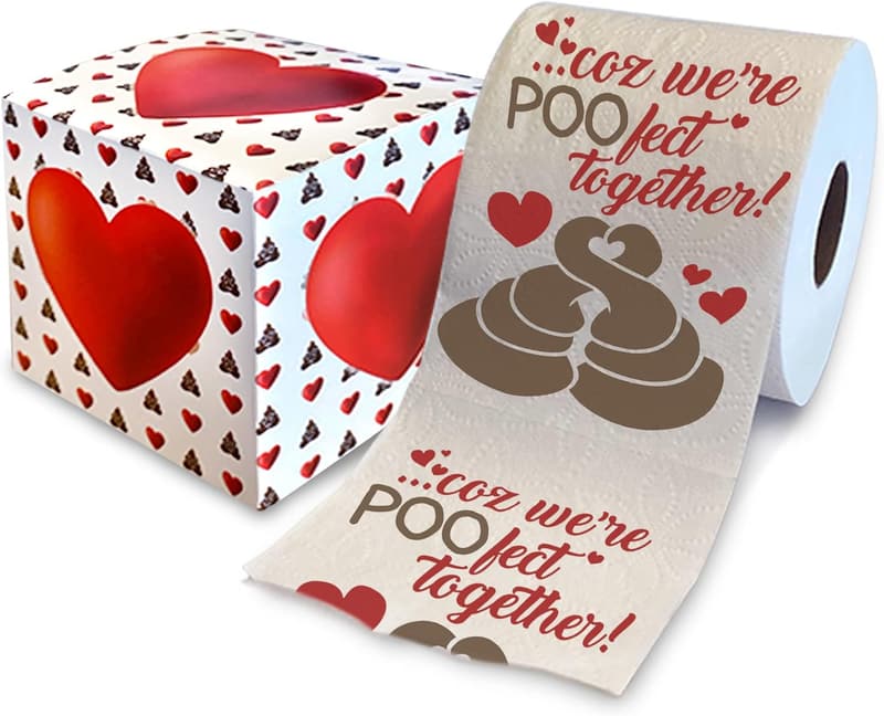 Valentine's Day Funny Toilet Paper Gag Gift for Couples