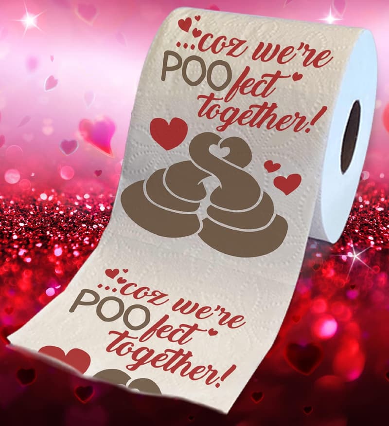 Valentine's Day Funny Toilet Paper Gag Gift for Couples