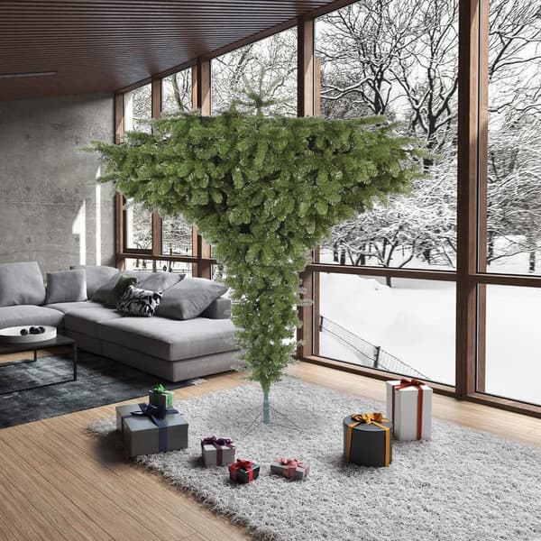 75' Unlit Upside Down Artificial Christmas Tree