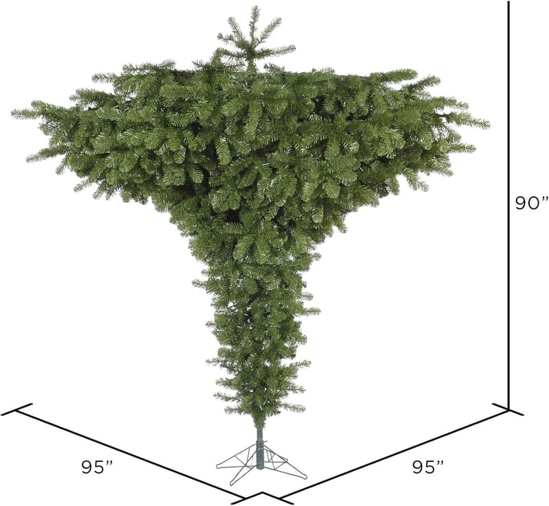 75' Unlit Upside Down Artificial Christmas Tree