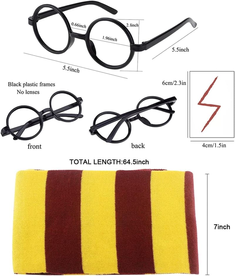 Halloween Costume Accessory Set for Kids - 13-Piece Wizard Theme