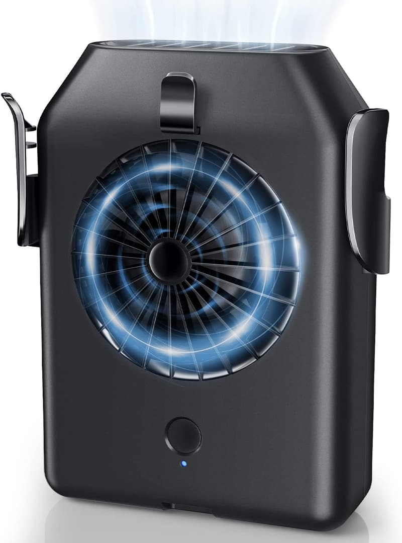 Rechargeable Mini Waist Fan - 10000mAh, 24H Runtime, 3 Speeds