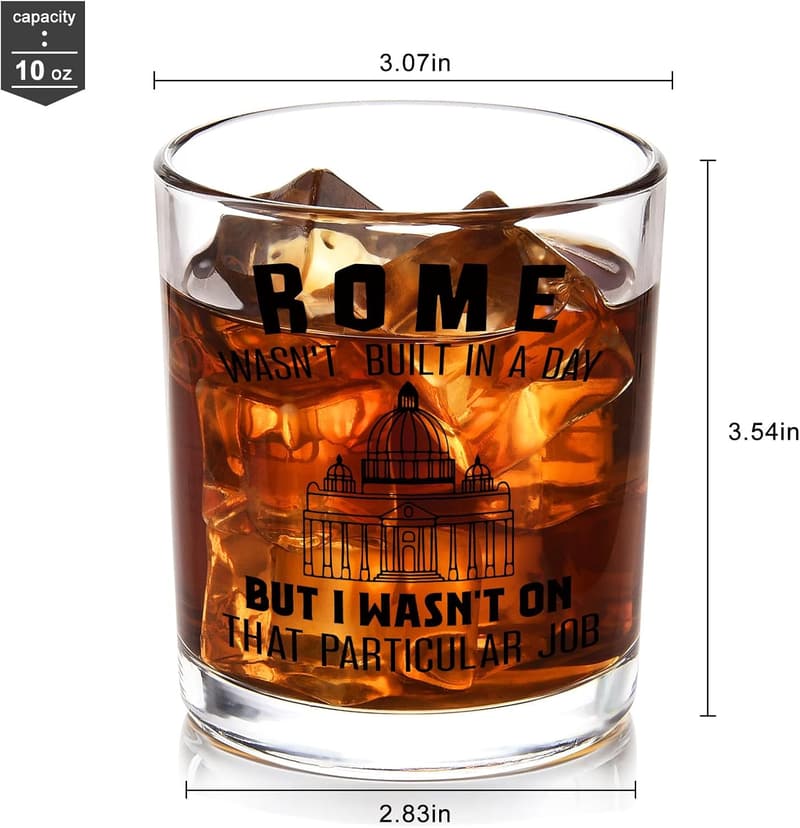 Funny Whiskey Glass Gift for Men - 