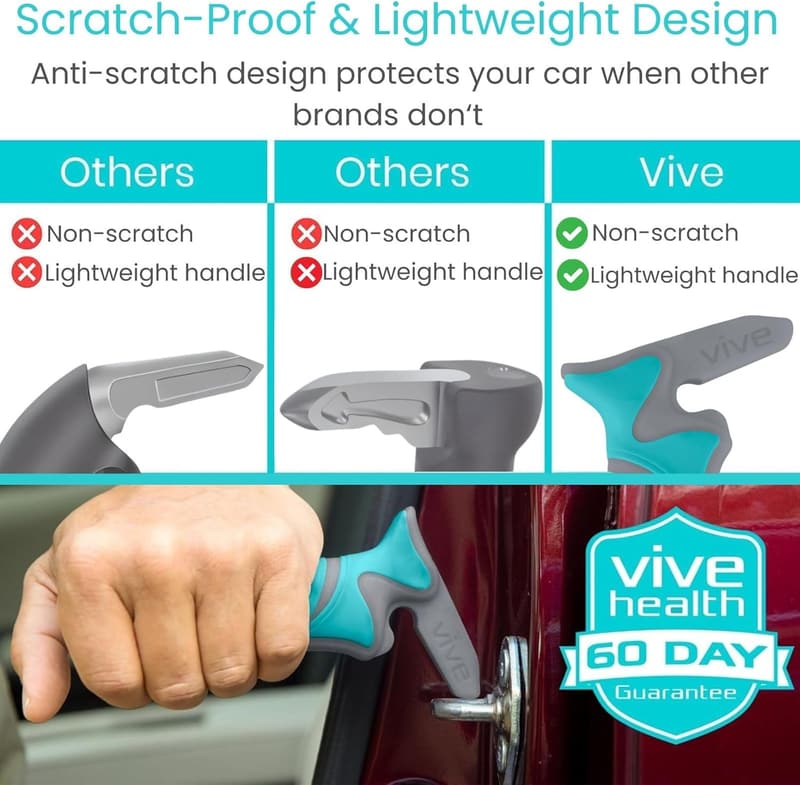 Elderly Car Handle Assist Bar - Scratch Proof Mobility Aid