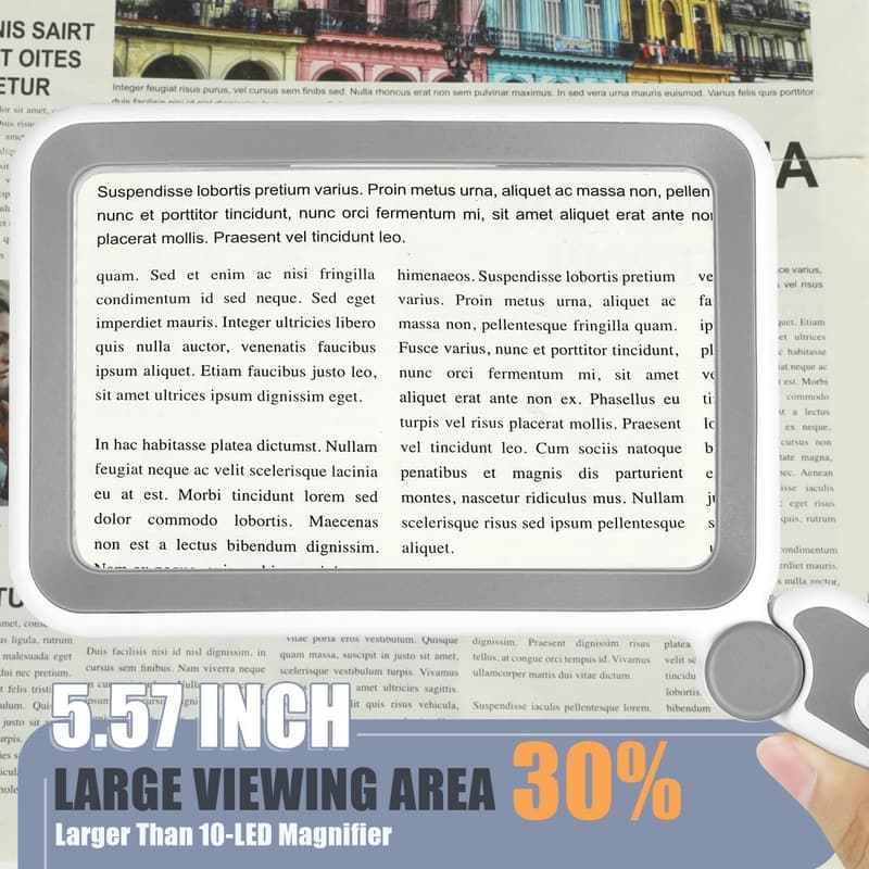 Rechargeable 5X LED Magnifying Glass for Seniors
