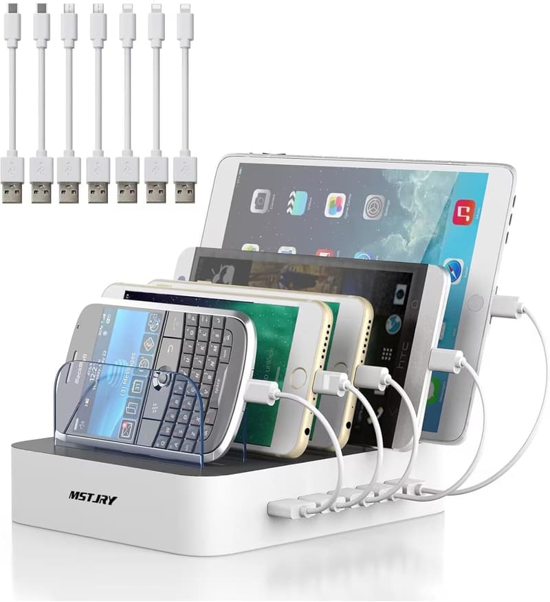 5-Port Multi USB Charging Station for Phones & Tablets