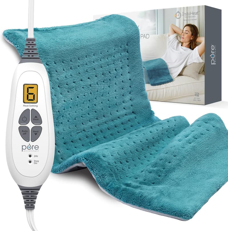 XL Electric Heating Pad for Back Pain Relief - 12