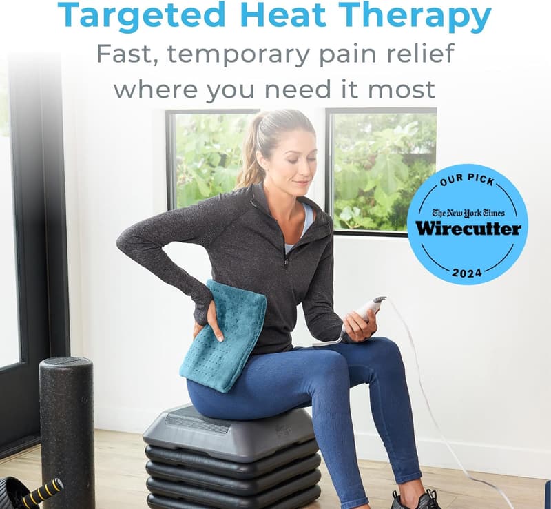 XL Electric Heating Pad for Back Pain Relief - 12