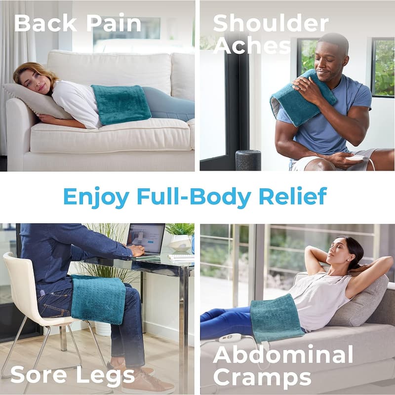 XL Electric Heating Pad for Back Pain Relief - 12
