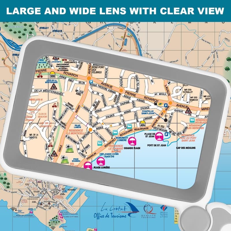 5X Rechargeable Magnifying Glass with LED Light for Seniors