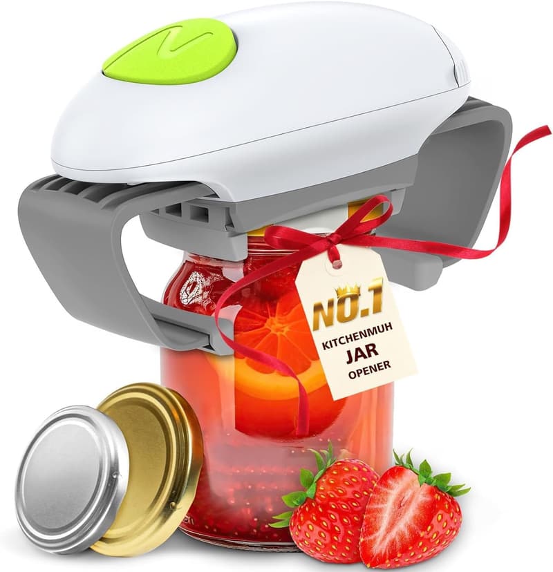 Automatic Jar Opener for Seniors with Arthritis - Hands-Free, Battery-Operated