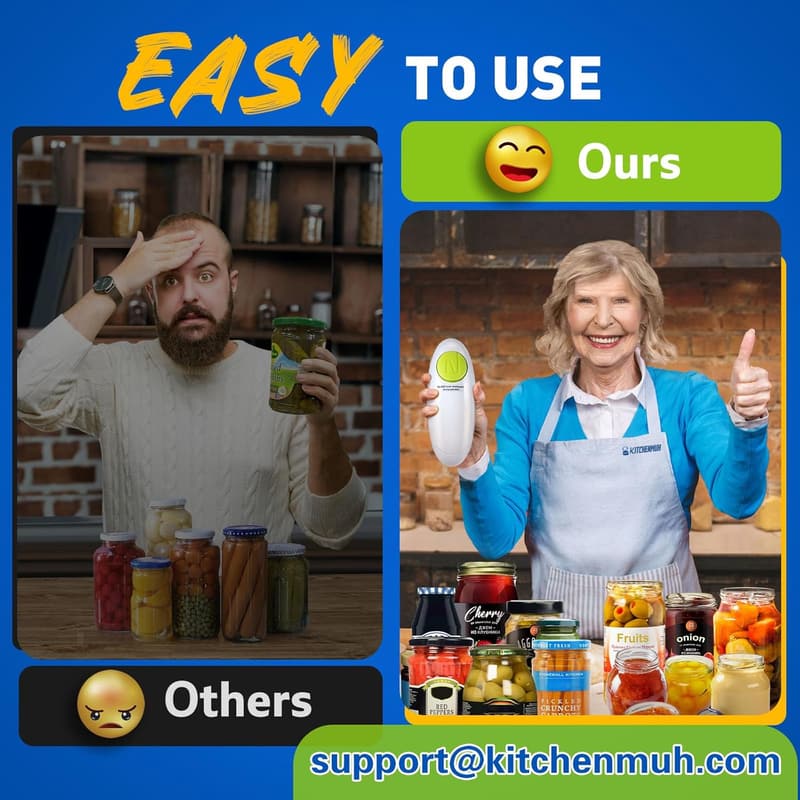 Automatic Jar Opener for Seniors with Arthritis - Hands-Free, Battery-Operated