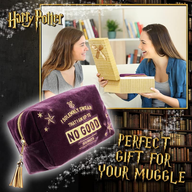 Hogwarts Velvet Makeup Bag for Women & Teens