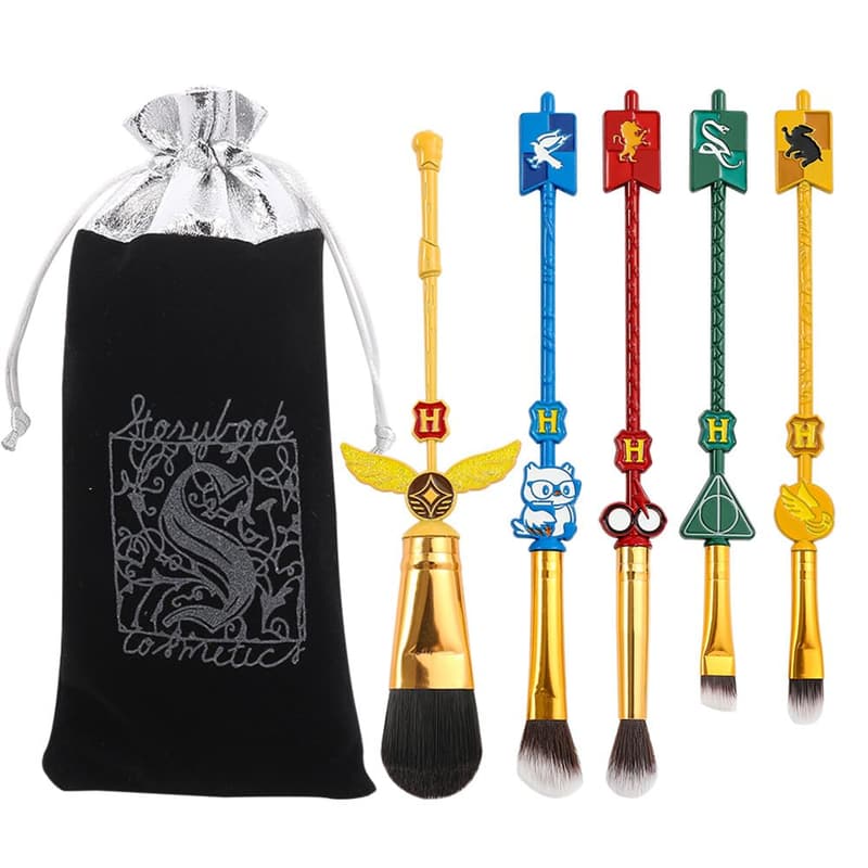 Harry Potter Wand Metal Makeup Brush Set for Girls' Birthday