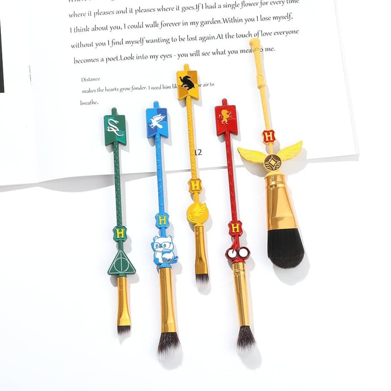 Harry Potter Wand Metal Makeup Brush Set for Girls' Birthday