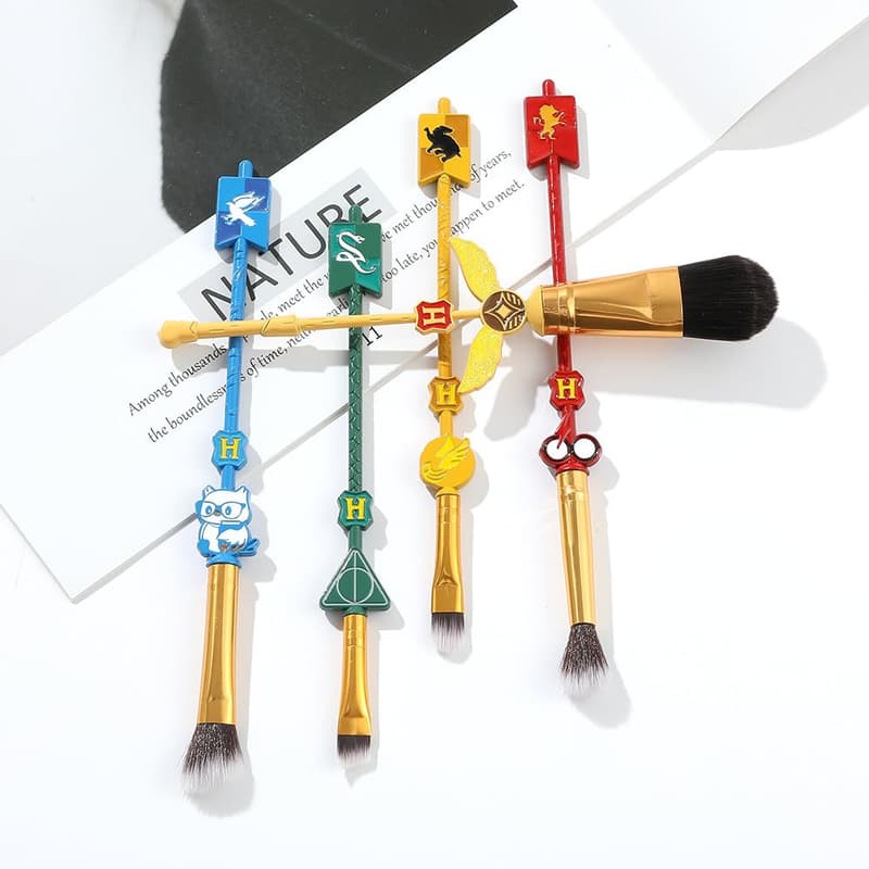 Harry Potter Wand Metal Makeup Brush Set for Girls' Birthday