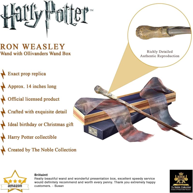 Ron Weasley's Wand in Ollivander's Collector's Box