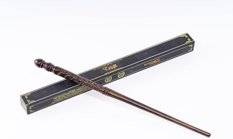 Carved Wooden Wizard Wand for Halloween Cosplay