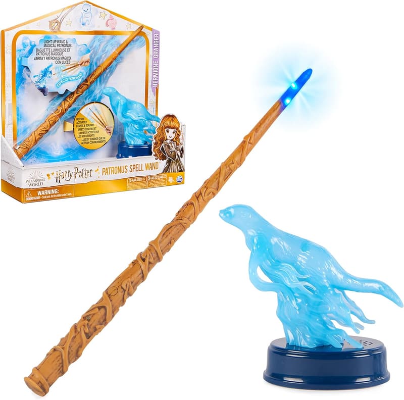Harry Potter Hermione Granger Wand with Otter Figure, Lights & Sounds