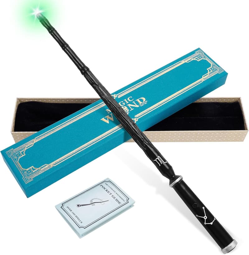 Rechargeable Wizard Magic Wand with 5 Light Colors for Kids