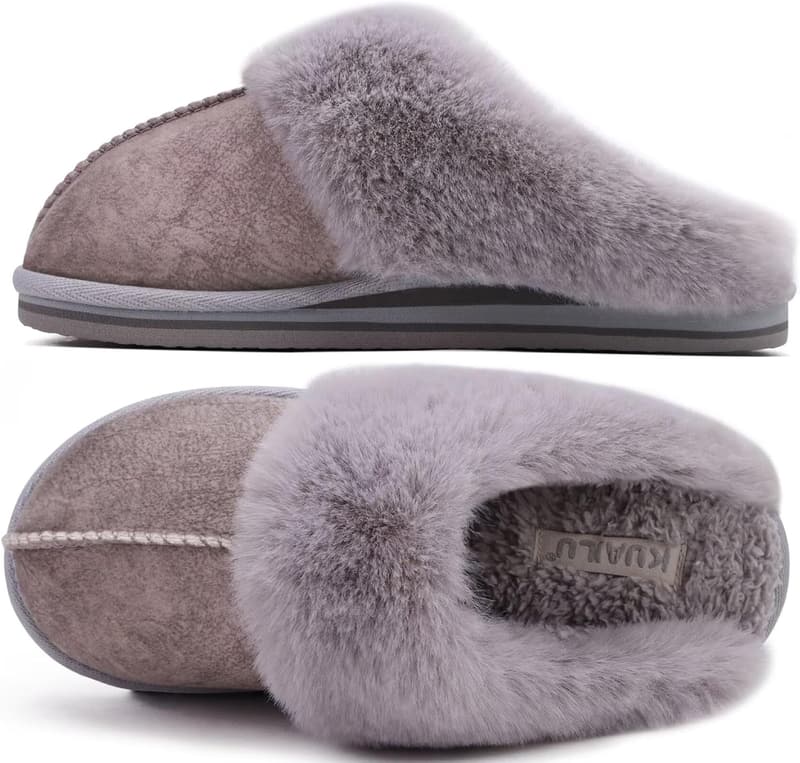 Cozy Women's Dual Memory Foam Slippers with Arch Support