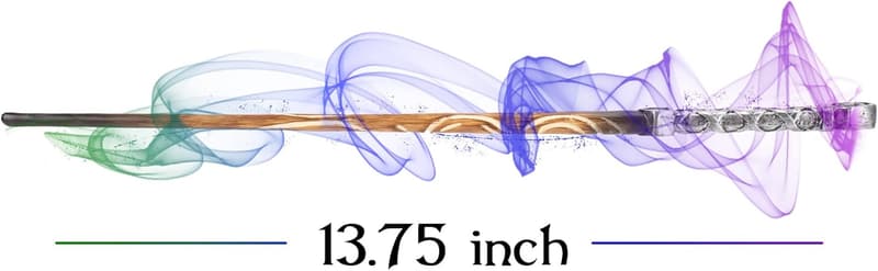 Silver Resin Magic Wand for Witch Wizard Cosplay, 13.75 inch