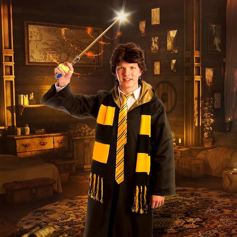 Rechargeable Golden Wizard Wand for Kids' Party Gifts