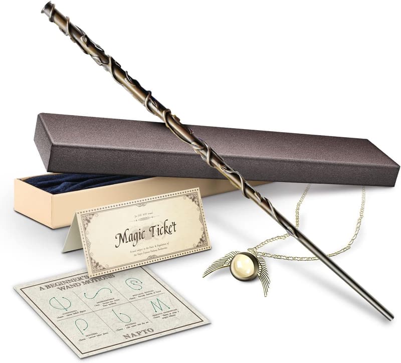 Witch Cosplay Wizard Wand with Necklace for Halloween Parties