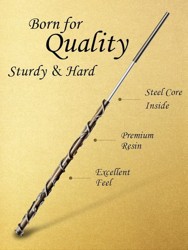 Witch Cosplay Wizard Wand with Necklace for Halloween Parties