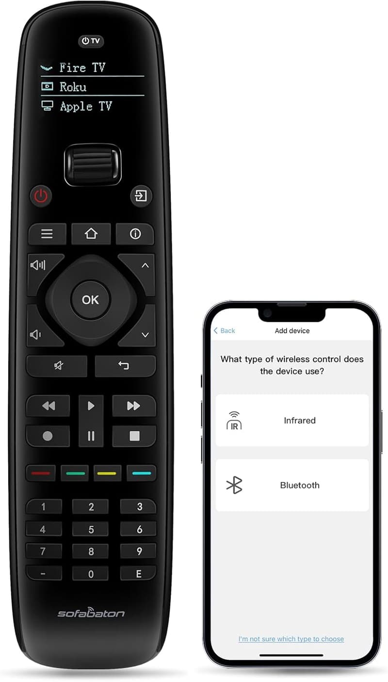 Universal Remote Control for TV/DVD/Streaming, Customizable Features