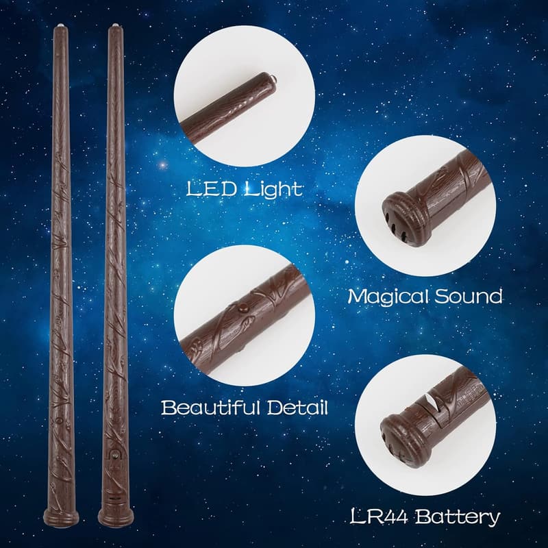 Wizard Wand Toy with Sound - 2 Pack Cosplay Accessory